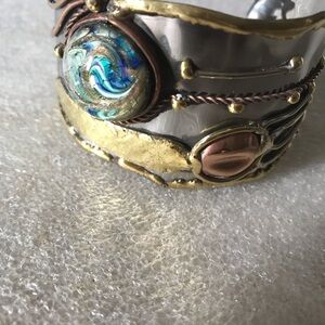 Artisan Mixed Metal Cuff Bracelet